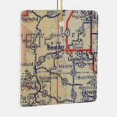 Boulder CO  Map Keramisch Ornament (Rechts)