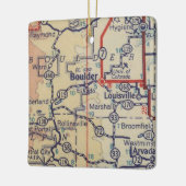 Boulder CO  Map Keramisch Ornament (Links)