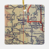 Boulder CO  Map Keramisch Ornament (Voorkant)