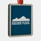 Boulder Colorado Alsjeblieft Metalen Ornament (Rechts)
