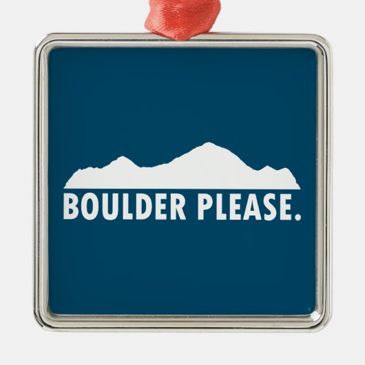Boulder Colorado Alsjeblieft Metalen Ornament (Voorkant)