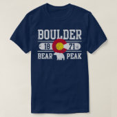 Boulder Colorado Beer Peak  Fade T-shirt (Design voorkant)