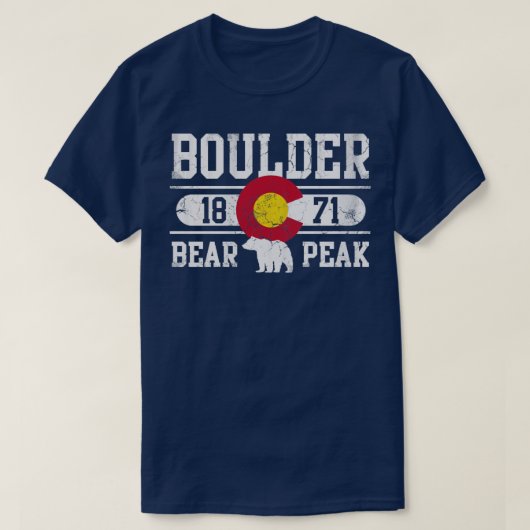 Boulder Colorado Beer Peak  Fade T-shirt (Design voorkant)
