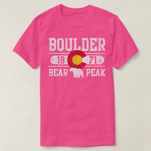Boulder Colorado Beer Peak  Fade T-shirt (Design voorkant)