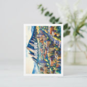 Boulder Colorado Beroemde Reisplekken waterverf Briefkaart (Staand voorkant)