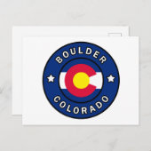 Boulder Colorado Briefkaart (Voorkant / Achterkant)