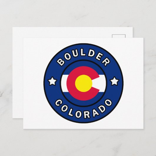 Boulder Colorado Briefkaart (Voorkant / Achterkant)