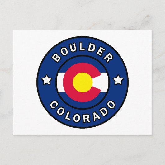 Boulder Colorado Briefkaart (Voorkant)
