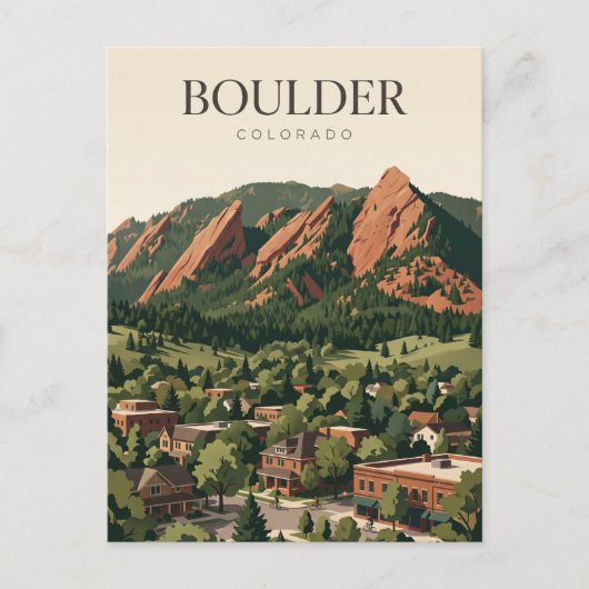 Boulder Colorado Briefkaart (Voorkant)