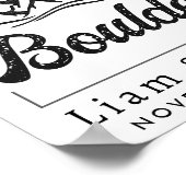 Boulder Colorado Bruiloft Minimalistisch Welkom Poster (Hoek)