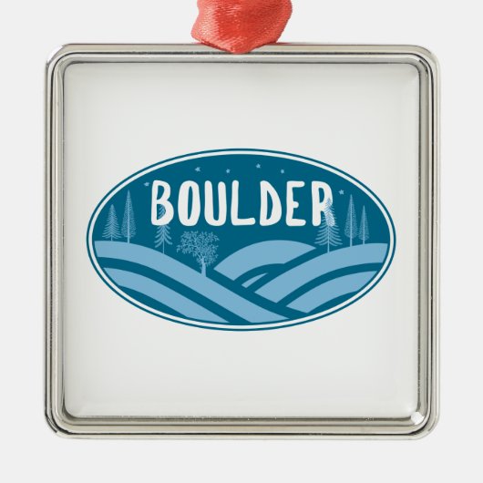 Boulder Colorado buitenshuis Metalen Ornament (Voorkant)