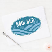 Boulder Colorado buitenshuis Ovale Sticker (Envelop)