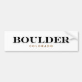 Boulder Colorado Bumpersticker (Voorkant)