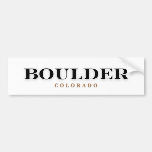 Boulder Colorado Bumpersticker (Voorkant)