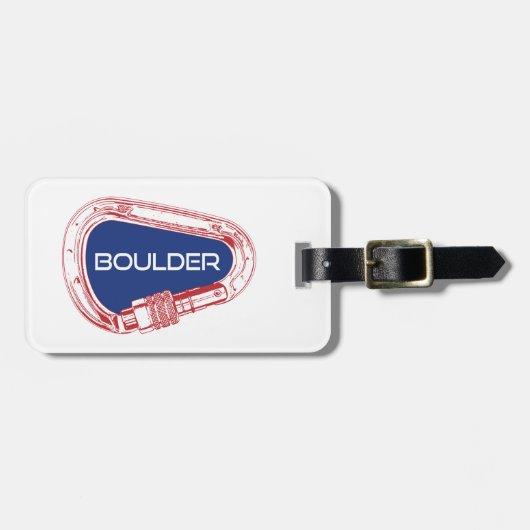 Boulder Colorado climatroos Carabiner Bagagelabel (Voorkant horizontaal)