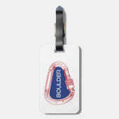 Boulder Colorado climatroos Carabiner Bagagelabel (Achterkant verticaal)
