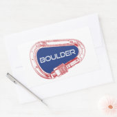 Boulder Colorado climatroos Carabiner Rechthoekige Sticker (Envelop)