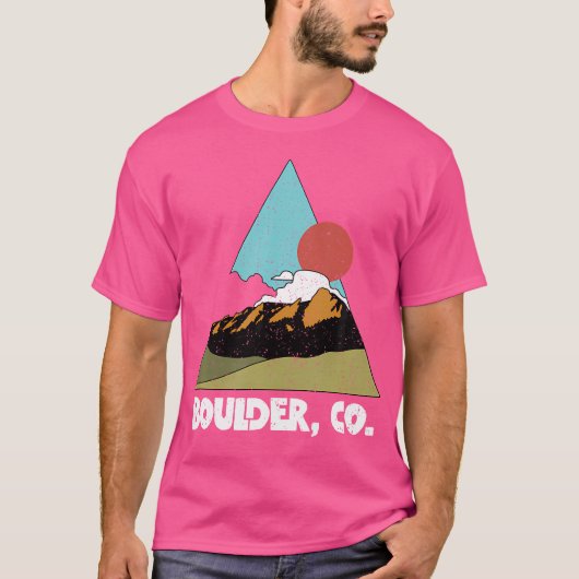 Boulder Colorado Co Mountains Lover Rock Klimmen T-shirt (Voorkant)