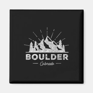 Boulder Colorado Co T-shirt vintage wandelen retro Magneet
