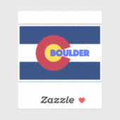 Boulder Colorado Flag Sticker (Vel)