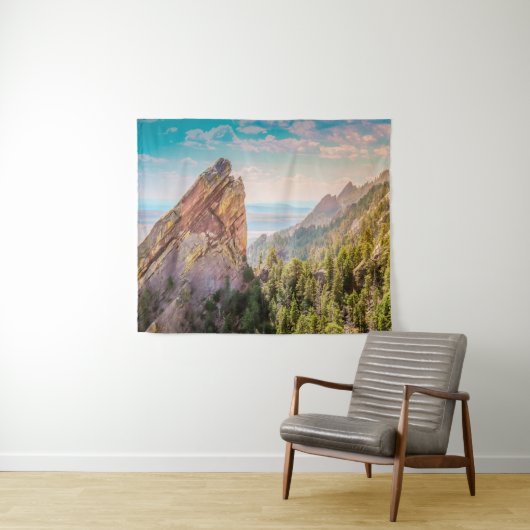 Boulder Colorado Flat Irons Tapestry Wandkleed (In Situ (horizontaal))