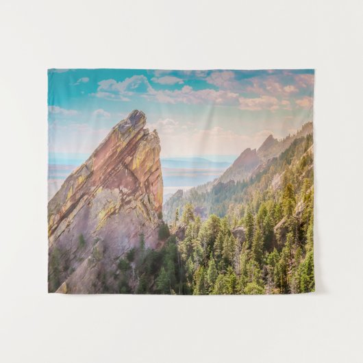 Boulder Colorado Flat Irons Tapestry Wandkleed (Voorkant (horizontaal))