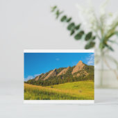 Boulder Colorado Flatiron Sunrise Golden Light Briefkaart (Staand voorkant)