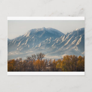 Boulder Colorado Flatirons Country Herfst Uitzicht Briefkaart