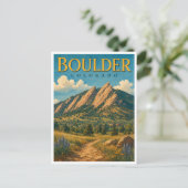 Boulder Colorado Flatirons GeoSaga Briefkaart (Staand voorkant)