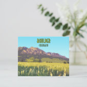 Boulder Colorado Flatirons Mountains Flat Kaart (Staand voorkant)