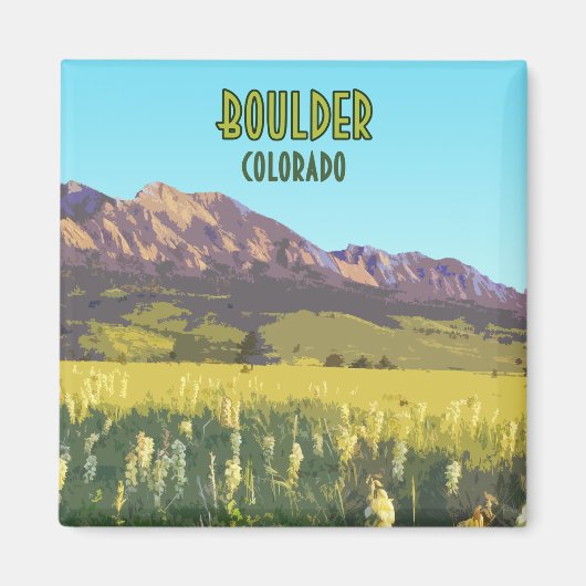 Boulder Colorado Flatirons Mountains Magneet (Voorkant)