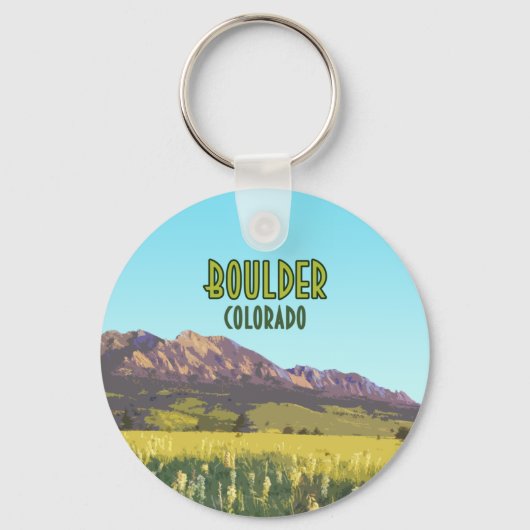 Boulder Colorado Flatirons Mountains  Sleutelhanger (Voorkant)