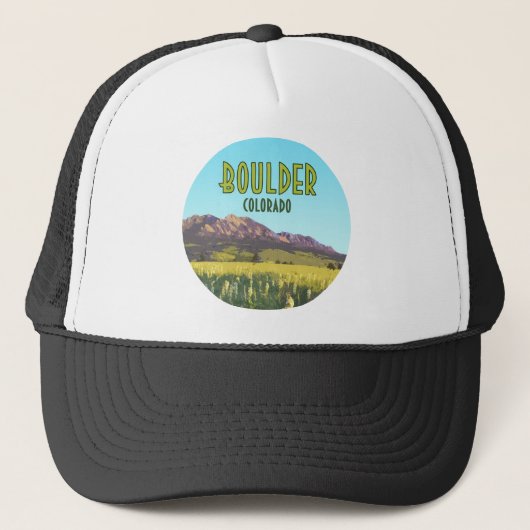 Boulder Colorado Flatirons Mountains  Trucker Pet (Voorkant)