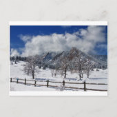 Boulder Colorado Flatirons Snowy Landscape Uitzich Briefkaart (Voorkant)