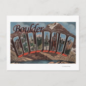Boulder, Colorado - Grote letterscènes Briefkaart (Voorkant)
