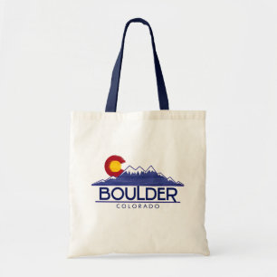 Boulder Colorado houten bergen boodschappentas Tote Bag