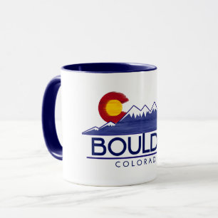 Boulder Colorado houten bergen mok