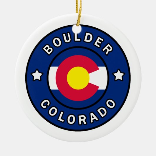 Boulder Colorado Keramisch Ornament (Voorkant)