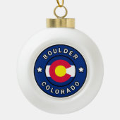 Boulder Colorado Keramische Bal Ornament (Voorkant)