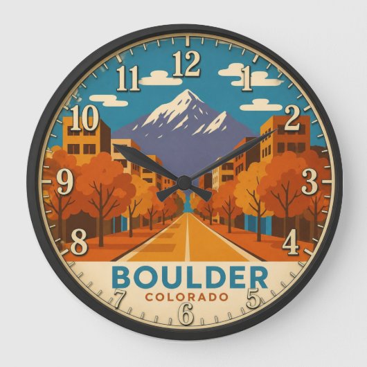Boulder Colorado Mountain Grote Klok (Voorkant)