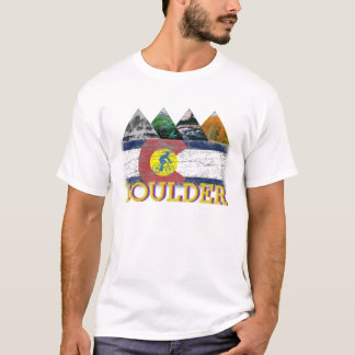 Boulder, Colorado, noodvlag, bergen T-shirt