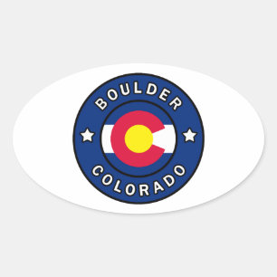 Boulder Colorado Ovale Sticker