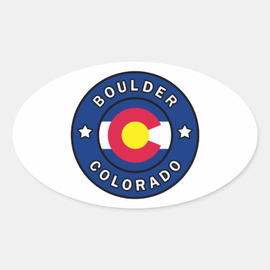 Boulder Colorado Ovale Sticker (Voorkant)