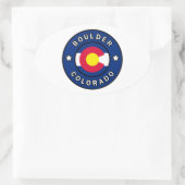 Boulder Colorado Ovale Sticker (Tas)