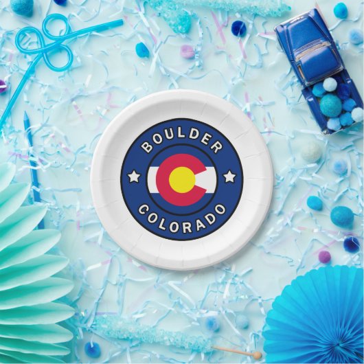Boulder Colorado Papieren Bordje (Feest)