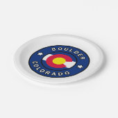 Boulder Colorado Papieren Bordje (Gekanteld)