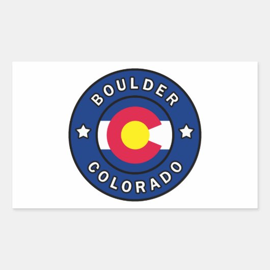 Boulder Colorado Rechthoekige Sticker (Voorkant)