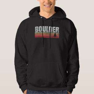 Boulder Colorado Retro Style 70 en 80 jaar, 90 ja Hoodie