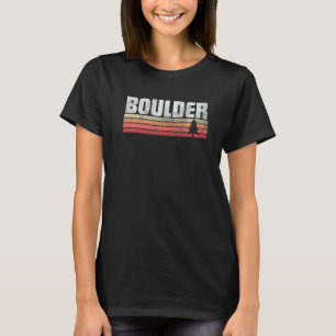 Boulder Colorado Retro Style 70 en 80 jaar, 90 ja T-shirt