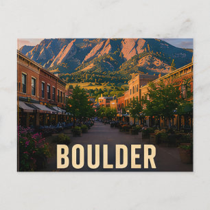 Boulder Colorado Rocky Mountain Town Reizen Briefkaart